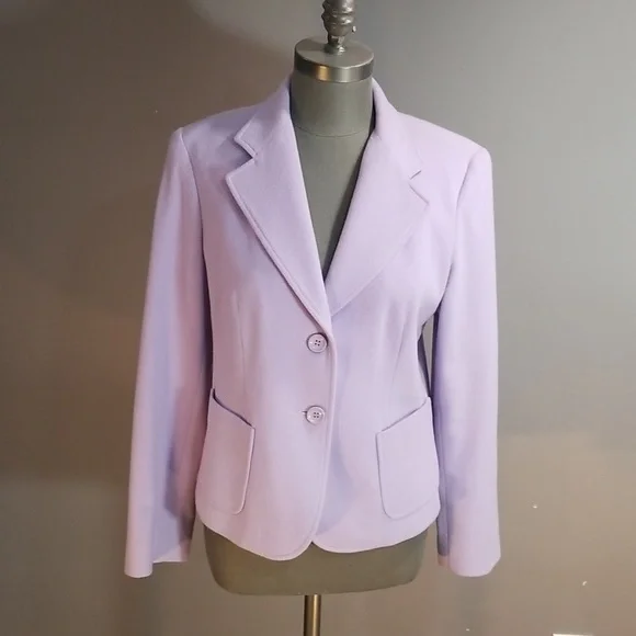 Louben made in Canada wool cashmere mix size 10. Lavender. Staple for capsule - Picture 1 of 13